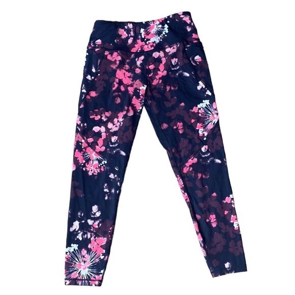 Sweaty Betty the power 7/8 leggings small black floral firework yoga gym - Picture 1 of 6